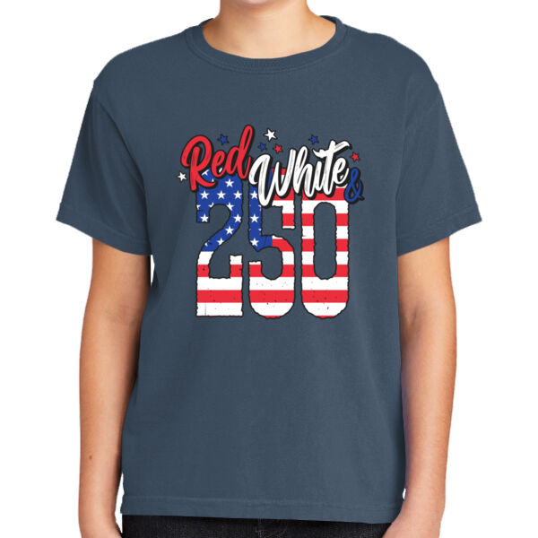 H2T 4th of July 2026 Logo 1 - Youth Heavyweight Ring Spun Tee Thumbnail