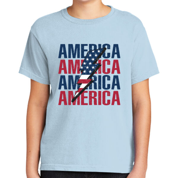 H2T 4th of July 2026 Logo 5 - Youth Heavyweight Ring Spun Tee Thumbnail