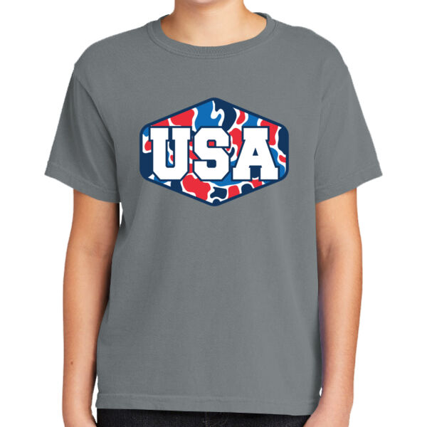 H2T 4th of July 2026 Logo 6 - Youth Heavyweight Ring Spun Tee Thumbnail